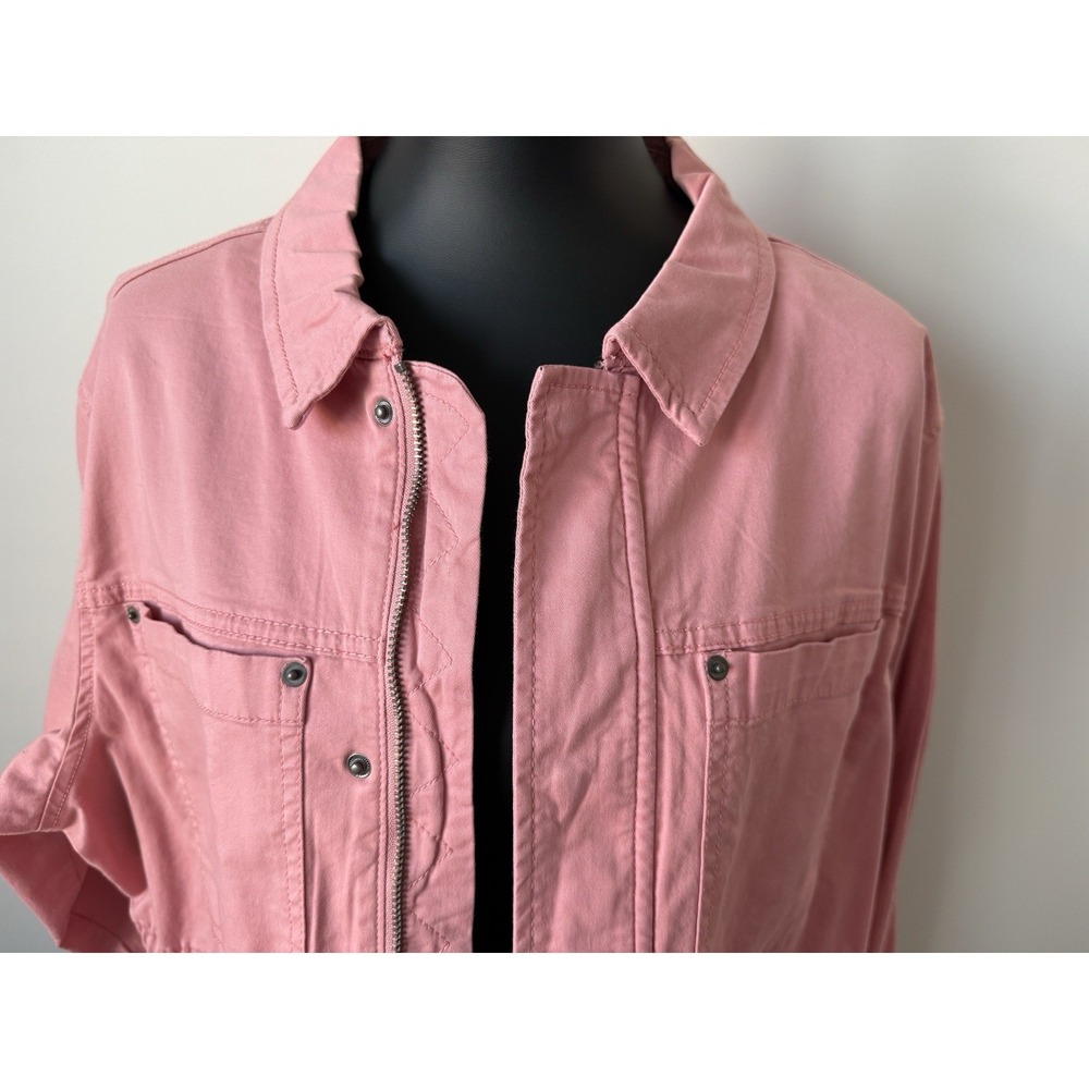 Time and True Cargo Field Jacket Mauve Glow Women's XL 16-18 NWOT  Lightweight - Picture 2 of 11